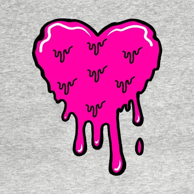 Pink Melting Acid Heart by HeavenlyTrashy